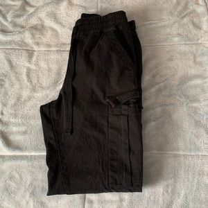 black cargo joggers
